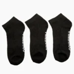 3Pk Quarter Mens Sock Black