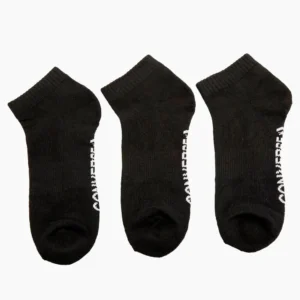 3Pk Quarter Mens Sock Black